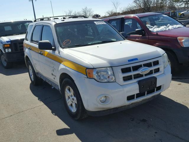 1FMCU59329KC38361 - 2009 FORD ESCAPE HYB WHITE photo 1