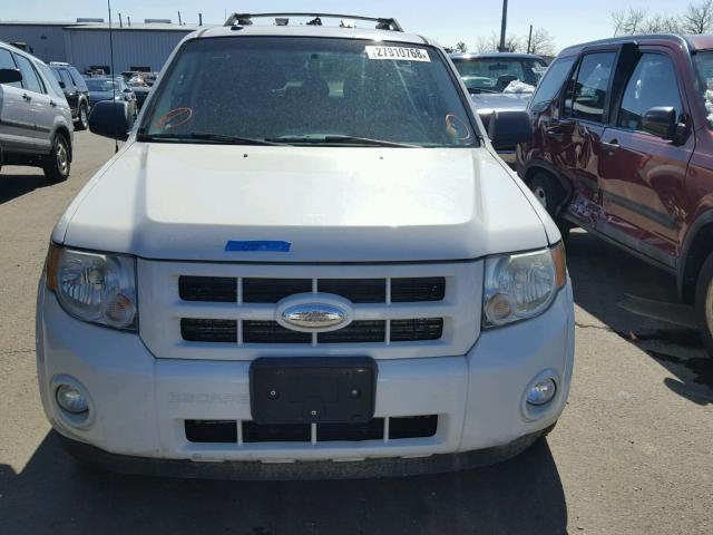 1FMCU59329KC38361 - 2009 FORD ESCAPE HYB WHITE photo 9