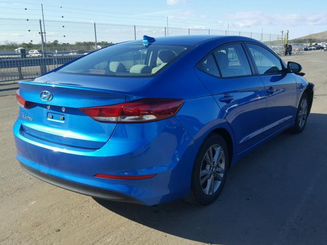 5NPD84LF5HH064650 - 2017 HYUNDAI ELANTRA SE BLUE photo 4