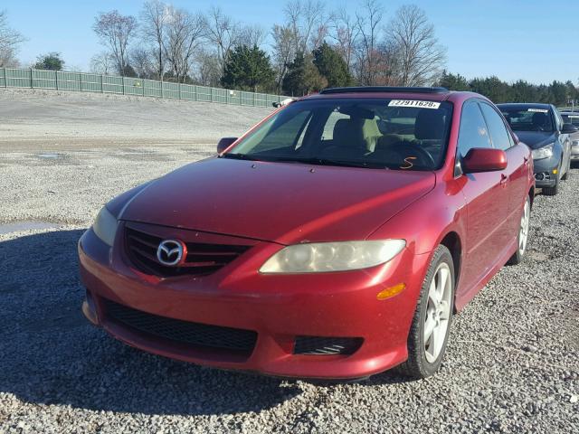 1YVHP80C555M74232 - 2005 MAZDA 6 I RED photo 2