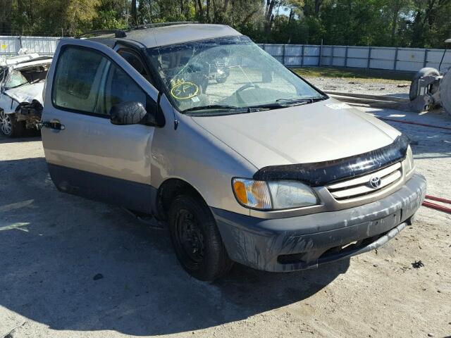 4T3ZF13CX1U375733 - 2001 TOYOTA SIENNA LE BEIGE photo 1