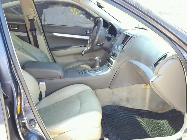 JNKCV61E79M307746 - 2009 INFINITI G37 BASE GRAY photo 5