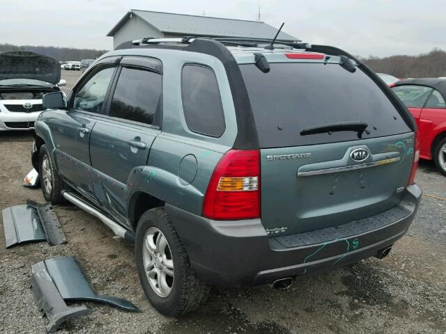 KNDJE723077341793 - 2007 KIA SPORTAGE E GREEN photo 3