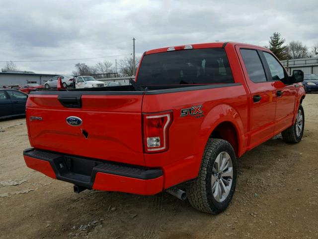 1FTEW1EF6HKD51888 - 2017 FORD F150 SUPER RED photo 4