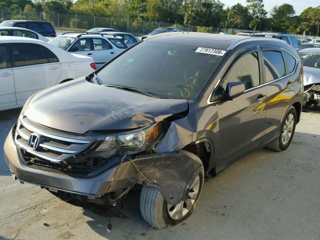 2HKRM3H70EH547598 - 2014 HONDA CR-V EXL BROWN photo 2