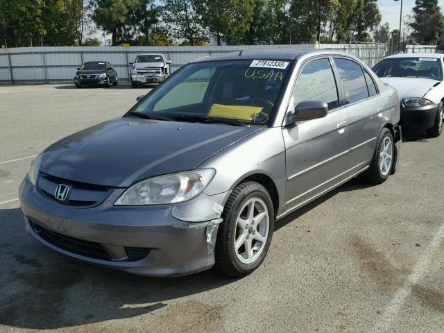 JHMES96625S003931 - 2005 HONDA CIVIC HYBR GRAY photo 2