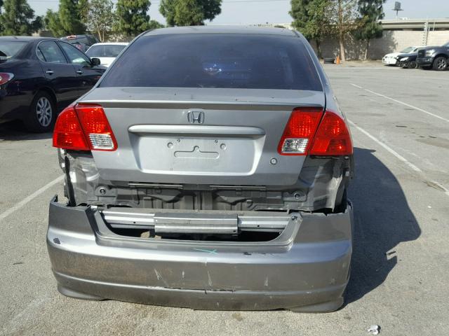 JHMES96625S003931 - 2005 HONDA CIVIC HYBR GRAY photo 9