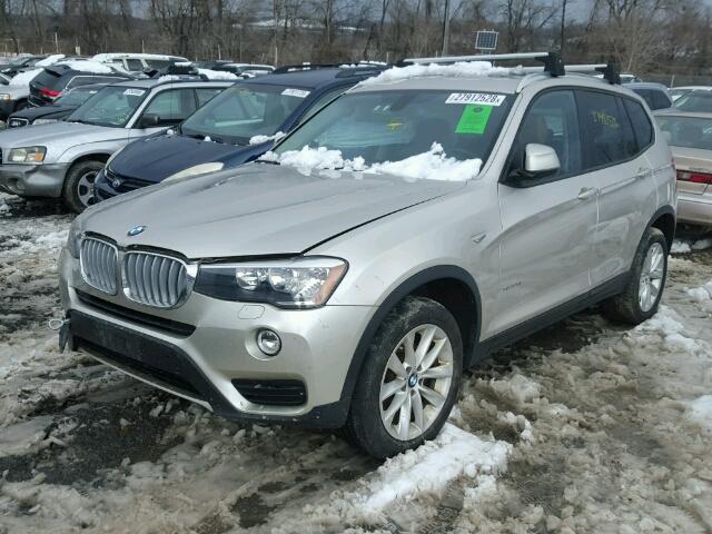 5UXWX9C58G0D71954 - 2016 BMW X3 XDRIVE2 Srebrny zdjęcie 2