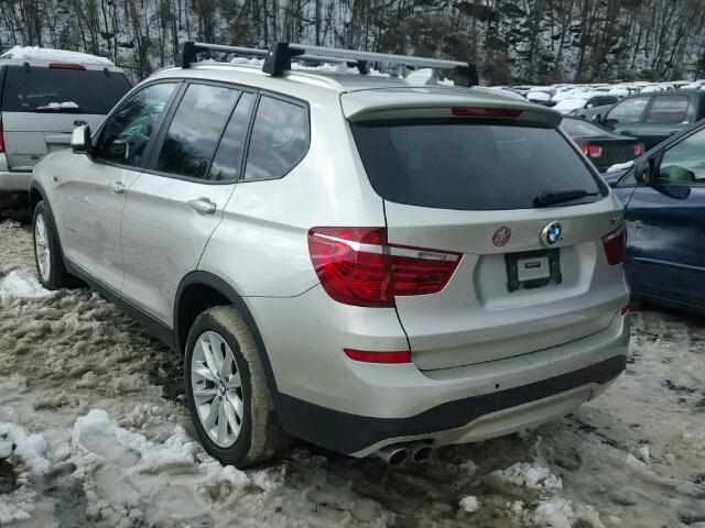 5UXWX9C58G0D71954 - 2016 BMW X3 XDRIVE2 Srebrny zdjęcie 3