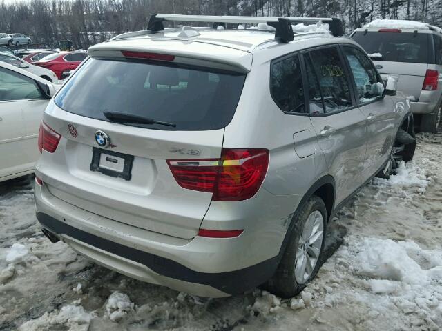 5UXWX9C58G0D71954 - 2016 BMW X3 XDRIVE2 SILVER photo 4