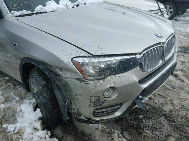 5UXWX9C58G0D71954 - 2016 BMW X3 XDRIVE2 Srebrny zdjęcie 9