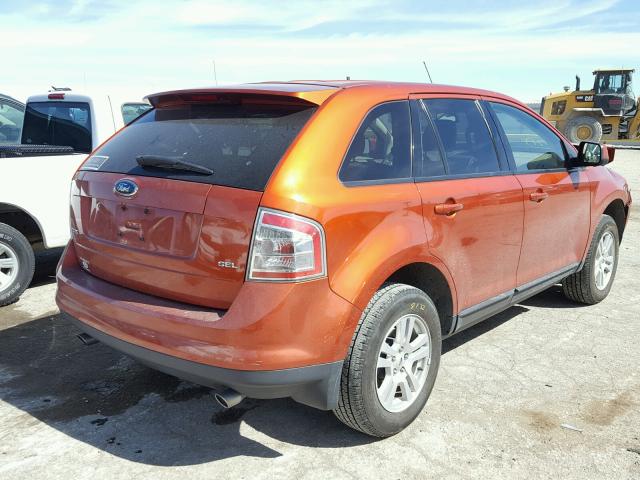 2FMDK38C27BA53041 - 2007 FORD EDGE SEL ORANGE photo 4