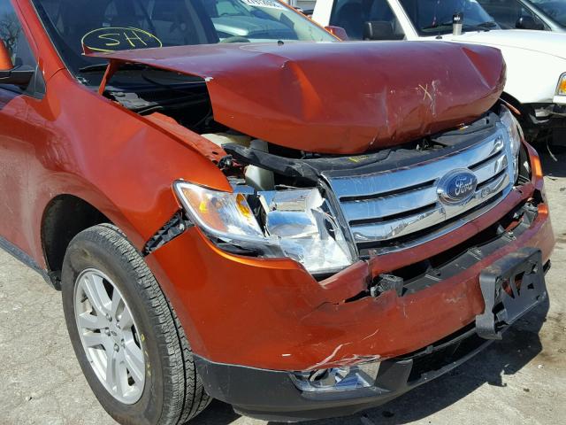 2FMDK38C27BA53041 - 2007 FORD EDGE SEL ORANGE photo 9