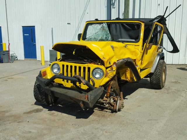 1J4FA39S34P734801 - 2004 JEEP WRANGLER X YELLOW photo 2