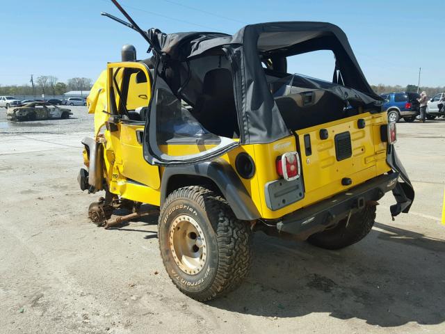 1J4FA39S34P734801 - 2004 JEEP WRANGLER X YELLOW photo 3