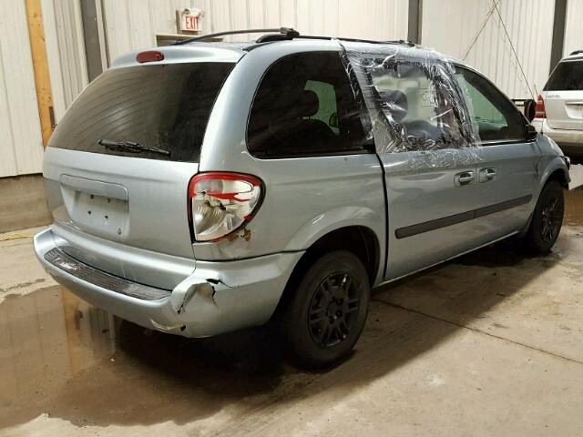 1D4GP25R66B661805 - 2006 DODGE CARAVAN SE BLUE photo 4