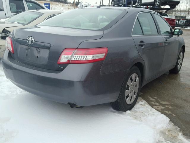 4T4BF3EK8BR142449 - 2011 TOYOTA CAMRY BASE GRAY photo 4