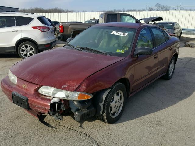 1G3NK52T41C283006 - 2001 OLDSMOBILE ALERO GX MAROON photo 2