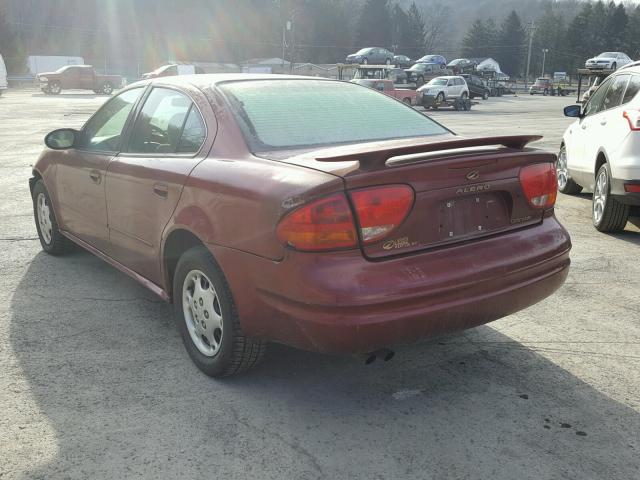 1G3NK52T41C283006 - 2001 OLDSMOBILE ALERO GX MAROON photo 3