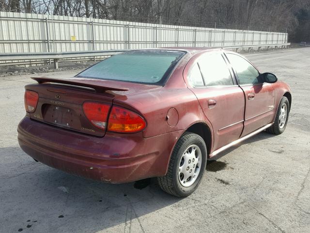 1G3NK52T41C283006 - 2001 OLDSMOBILE ALERO GX MAROON photo 4