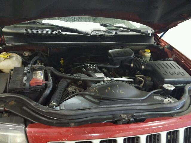 1J4GW48S84C264009 - 2004 JEEP GRAND CHER RED photo 7