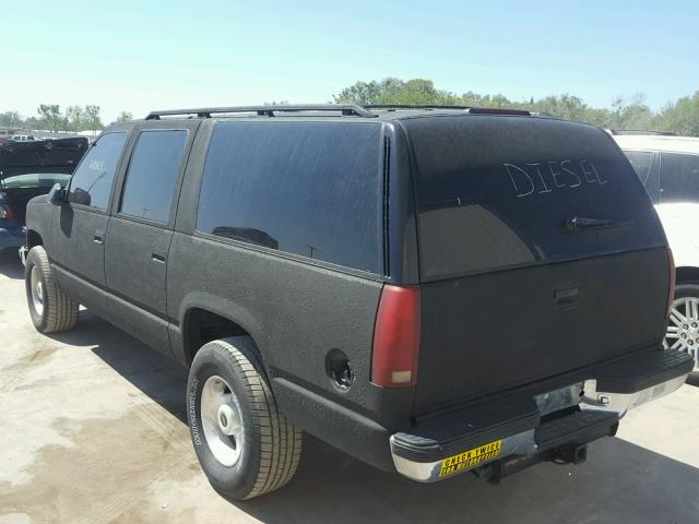 1GNGC26F8SJ312309 - 1995 CHEVROLET SUBURBAN C BLACK photo 3