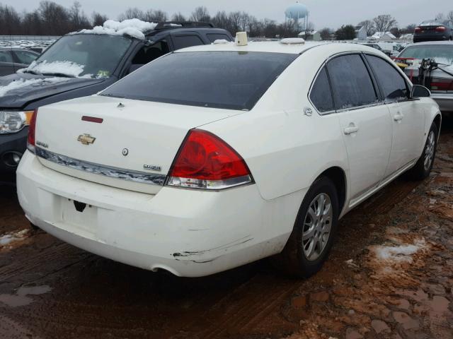 2G1WS553881375261 - 2008 CHEVROLET IMPALA POL WHITE photo 4