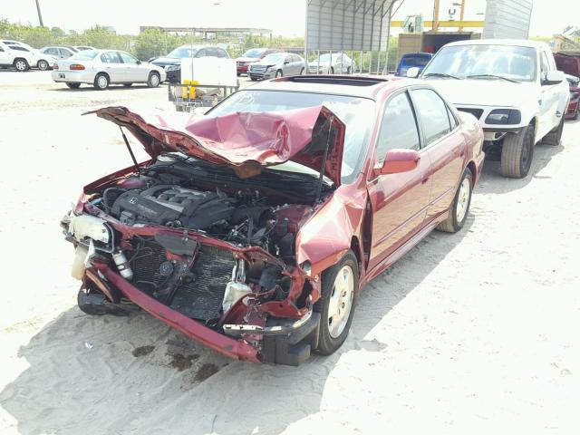 1HGCG16592A006346 - 2002 HONDA ACCORD EX RED photo 2