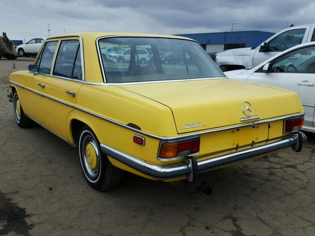 11406012016086 - 1973 MERCEDES-BENZ BENZ YELLOW photo 3