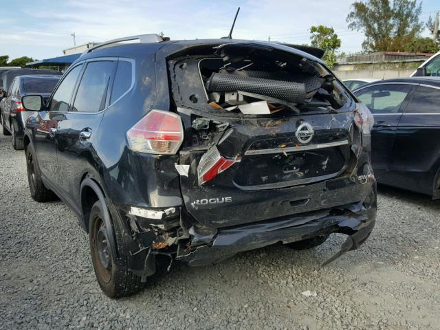 KNMAT2MVXGP632891 - 2016 NISSAN ROGUE S BLACK photo 3