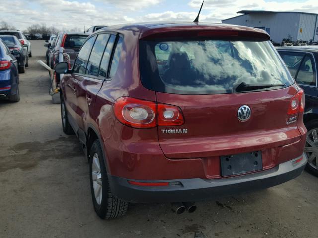 WVGBV7AX9AW003665 - 2010 VOLKSWAGEN TIGUAN SE RED photo 3