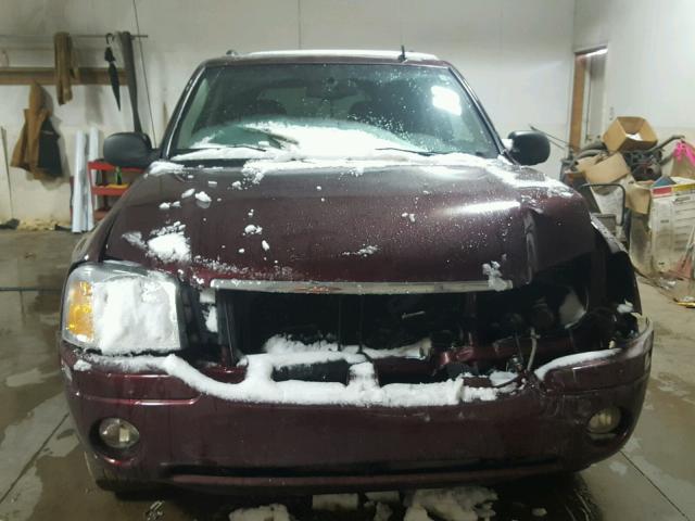 1GKDT13S372307547 - 2007 GMC ENVOY MAROON photo 9