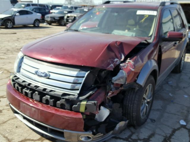 1FMDK02W98GA40234 - 2008 FORD TAURUS X S BURGUNDY photo 2