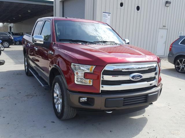 1FTEW1EF9FFB47303 - 2015 FORD F150 SUPER BURGUNDY photo 1