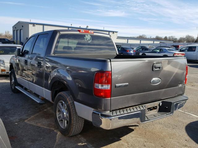 1FTRW12W66KD72078 - 2006 FORD F150 SUPER GRAY photo 3