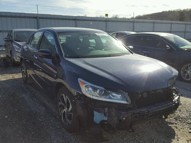 1HGCR2F36GA037723 - 2016 HONDA ACCORD LX BLUE photo 1