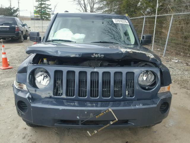 1J8FF28W78D514759 - 2008 JEEP PATRIOT SP GRAY photo 9