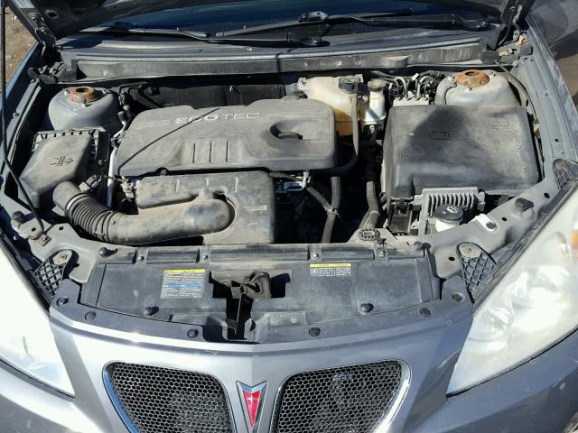 1G2ZF57B284175031 - 2008 PONTIAC G6 VALUE L GRAY photo 7