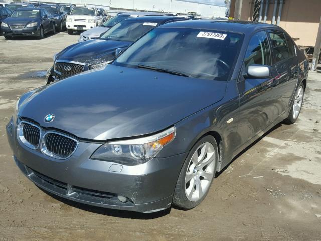 WBANB53576CP00817 - 2006 BMW 550 I GRAY photo 2