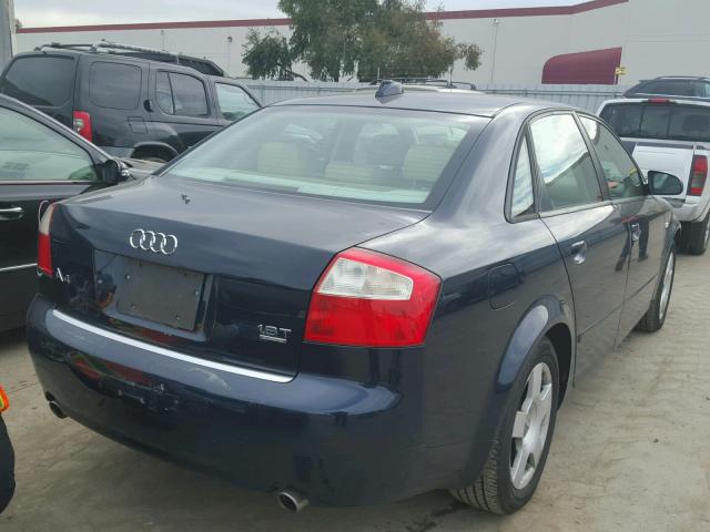 WAULC68E04A254831 - 2004 AUDI A4 1.8T QU BLUE photo 4