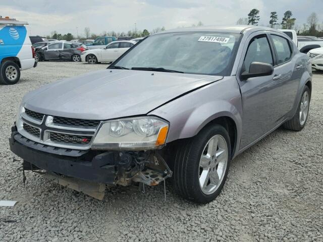 1C3CDZAB9DN564314 - 2013 DODGE AVENGER SE SILVER photo 2