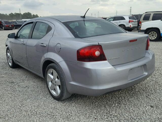 1C3CDZAB9DN564314 - 2013 DODGE AVENGER SE SILVER photo 3