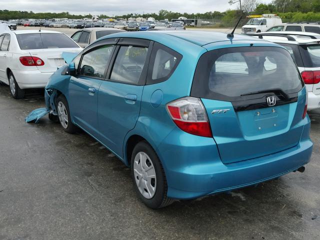 JHMGE8H37CC009857 - 2012 HONDA FIT BLUE photo 3