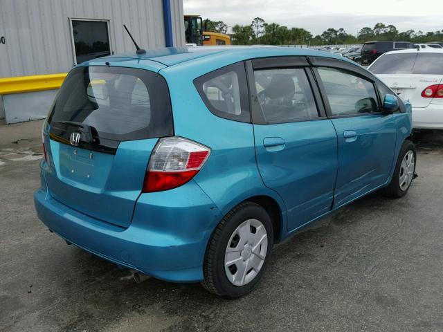 JHMGE8H37CC009857 - 2012 HONDA FIT BLUE photo 4