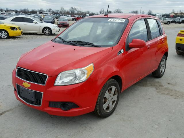 KL1TD6DE9AB135887 - 2010 CHEVROLET AVEO LS RED photo 2