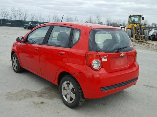 KL1TD6DE9AB135887 - 2010 CHEVROLET AVEO LS RED photo 3