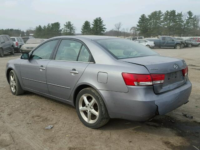 5NPEU46F16H020749 - 2006 HYUNDAI SONATA GLS GRAY photo 3