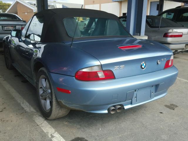 WBACH9347YLF89972 - 2000 BMW Z3 2.3 ლურჯი ფოტო 3