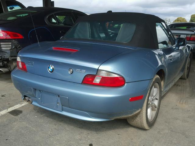 WBACH9347YLF89972 - 2000 BMW Z3 2.3 BLUE photo 4