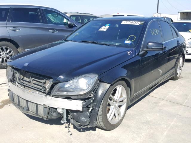 WDDGF4HB0DR259377 - 2013 MERCEDES-BENZ C 250 BLACK photo 2